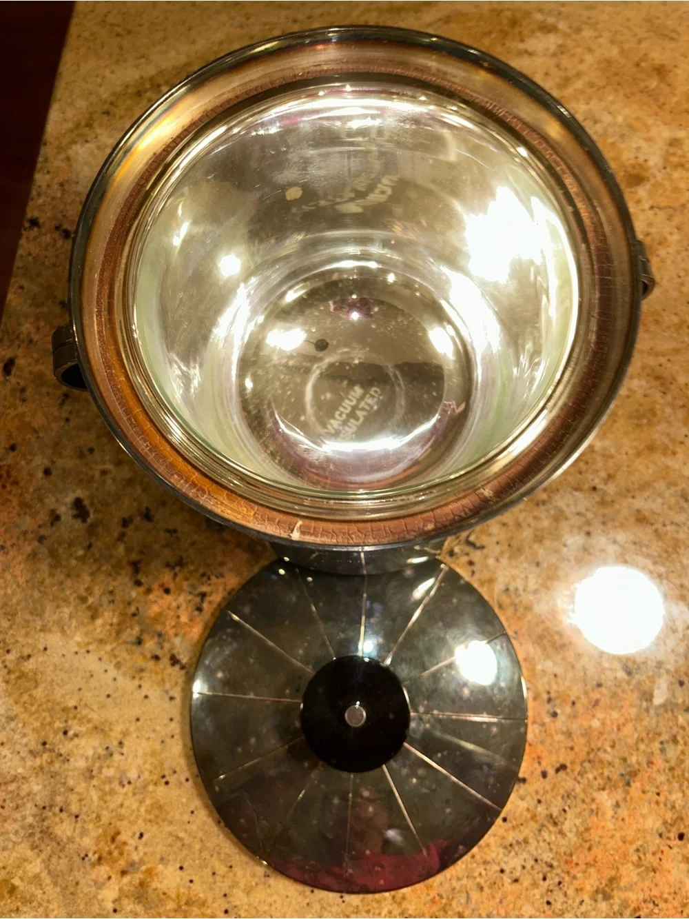 RARE!  MCM beautiful patina heirloom 700 silver plate, ice bucket